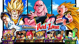 New Record with Super Saiyans VS Buuhan Ultimate Red Zone  *NO ITEM* | DBZ: Dokkan Battle (Global)