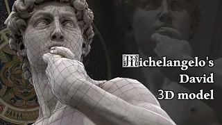 Michelangelo's David statue 3D model for real-time engines.