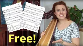 A common mistake of self-taught harpists! (Sailing on a Lake - easy TUTORIAL)