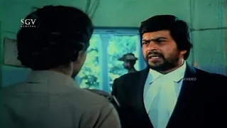 Shankar Nag Argue With Lady Police to Release Ambarish | Anthintha Gandu Nanalla Kannada Movie Scene