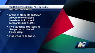 2 Ohio State students arrested during pro-Palestine protest on campus