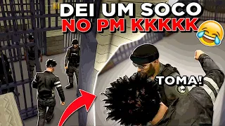 DEI A MELHOR FUGA DA DELEGACIA no GTA RP 😂 (Modder Clips)