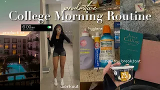6AM * productive * COLLEGE MORNING ROUTINE | building better habits, gym, healthy breakfast