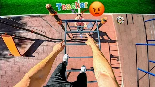 ESCAPING CRAZY TEACHER I RAN AWAY FROM THE EXAM TO PLAY FOOTBALL (ParkourPOV Chase)