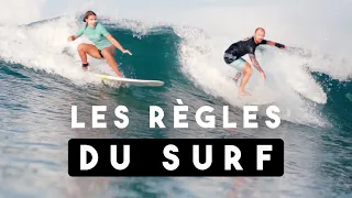 Les RÈGLES EN SURF (Priorités, respect, surf étiquette) - Tutoriel surf débutant