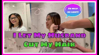 HUSBAND CUTS MY HAIR! MY LOCKDOWN HAIRCUT  || Pink Gaey 💗