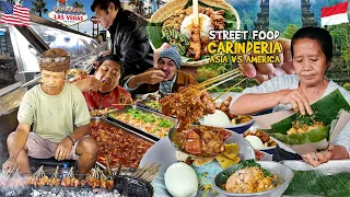 Indonesia and USA Street Food!! Best Carinderia Around the World! (HD)