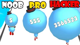 NOOB vs PRO vs HACKER in Big Head Run! Part 1 | Gameplay Satisfying (Android,iOS)