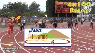 2018 TF - Mt Carmel - 4x100 Relay (Boys, Heats 1-4)