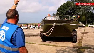 К-61 — Soviet ( Russian )tracked amphibious vehicle K-61 - Driving on sea