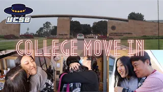 college dorm MOVE IN VLOG | UCSB dorm tour, dining commons tour, emotional moments