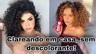 🔥Tirando o PRETO e CLAREANDO o CABELO em casa SEM DESCOLORIR🔥