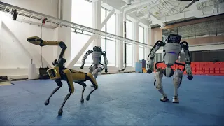 Boston Dynamic Robots dance to Nobody But Me by The Human Beinz (The Office Cold Open)