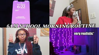 My 6AM School Morning Routine 2023 + mini vlog || Dasia Domoneke