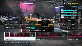 Ford Mustang '65  - All Maxed out Engines Stats+Sound | Need for Speed Heat