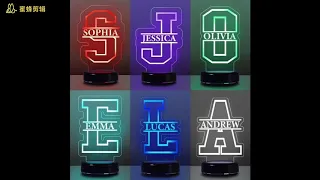 Personalized Children's Lamp with Name   7 Colors 3D Night Light