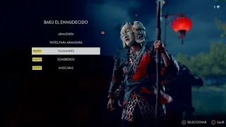 Ghost of Tsushima NuevaPartida+ #1 Armaduras, máscaras y cascos Nuevos de Baku El Enmudecido