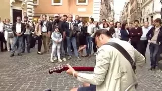 Street musician Marcello Calabrese live in Rome, "Comfortably numb" (Pink Floyd)