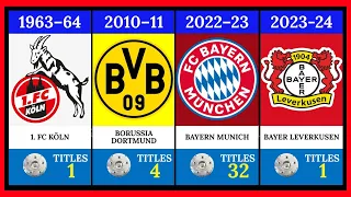 A Journey Through Bundesliga History: All Champions from 1963 to 2024