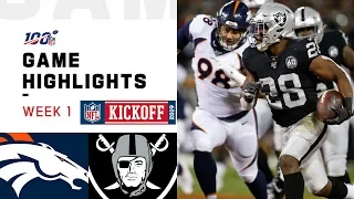 Broncos vs. Raiders Week 1 Highlights | NFL 2019