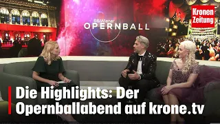 Die Highlights: Der Opernballabend auf krone.tv | krone.tv NEWS