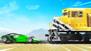 TRAIN vs. RAMP CAR… (GTA 5 Face To Face)