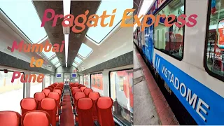 Pragati Express | AC Chair Car Journey | Mumbai to Pune | #mumbaitopune #vistadomecoach #trainvlog