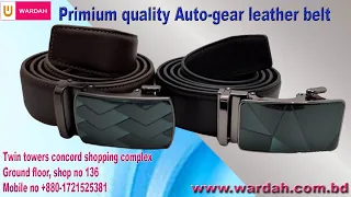 Auto-gear genuine leather executive belt