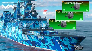 IT Caio Duilio 3X Gatling Gun Auto Jadi Ijn Yamato Versi DPS  - Modern Warships Gameplay