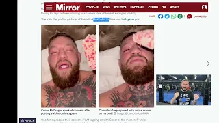 Conor McGregor, eating ice cream, in bed. In bed. IN! BED!
