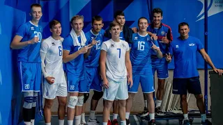 Разминка сборной России по волейболу U19.