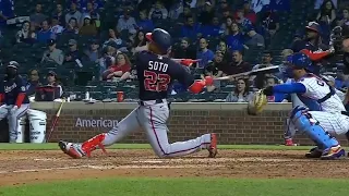 Juan Soto CRUSHES Home Run Off Of Scoreboard On One Knee | Nationals vs. Cubs (May 19, 2021)