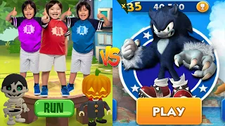 Tag with Ryan Halloween Update vs Sonic Dash - Werehog New Character Unlocked Friday Night Event