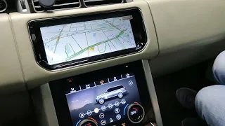 Range Rover Voque 2012-2017. Монтаж сенсорных кнопок, панели климата и монитора Android 10.25 дюйма.