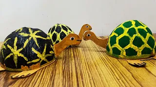 Coconut shell craft ideas | Tortoise craft |Waste coconut Craft | Wealth out of waste craft|Turtle |