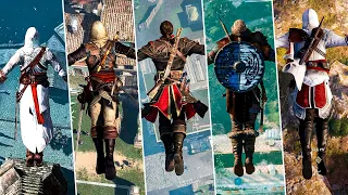 Jumping from the Highest Points in Assassin's Creed Games | 2007 - 2023