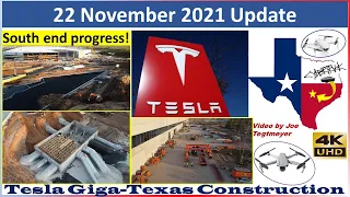 Tesla Gigafactory Texas 22 November 2021 Cyber Truck & Model Y Factory Construction Update (07:15AM)