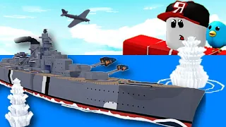 Bismarck Battle in Build a Boat Roblox 🚢