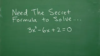 Want to PASS Algebra? You better know this formula