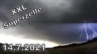 Gewaltige Superzelle um 8 Uhr Morgens! Stormchasing 14.7.2021