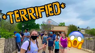 SCARED FRIEND RIDES ALL THE RIDES at Six Flags Fiesta Texas Vlog | SHE ALMOST CRIED!! (nah jk)