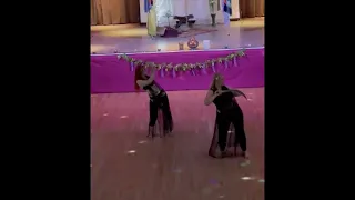 Susan and Sophia dancing new improv sword format to Goddess