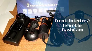 UNBOXING, FEATURES & TESTING 3 Channel HD 1080P Dual Lens Dash Cam DVR Video Recorder