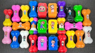 Digging Up Pinkfong, Cocomelon Clay Inside Mini Suitcases, Dog Bones ! Satisfying ASMR Videos