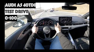 NEW Audi A5 2021 2.0 40TDi 190HP Quattro | POV 4K | TEST DRIVE | 0-100