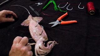 How to Rig a Double Hook Squid for Swordfish