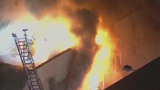 Fire erupts in Vermont Knolls apartment complex