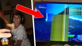 ULTIMATE FORTNITE RAGE!! *OMG HE SMASHES TV*