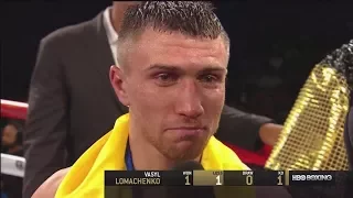 Vasyl Lomachenko's post-fight interview after losing to Orlando Salido