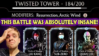 MK Mobile. Fatal Twisted Tower Battle 184 was SUPER PAINFUL! It Should be Illegal!